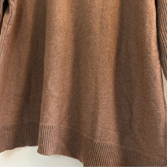 Boden Turtleneck Tunic Size 8 Light Brown Pullover Chunky Sweater Cashmere Blend - Picture 3 of 6